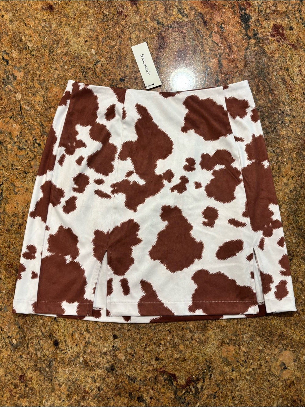 Francesca’s Cow Print Skirt - Size S - NWT